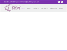 Tablet Screenshot of duckloeyecare.com